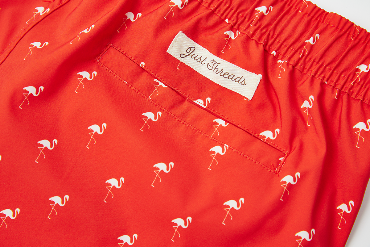 Recycled Polyester Flamingos Swim Short