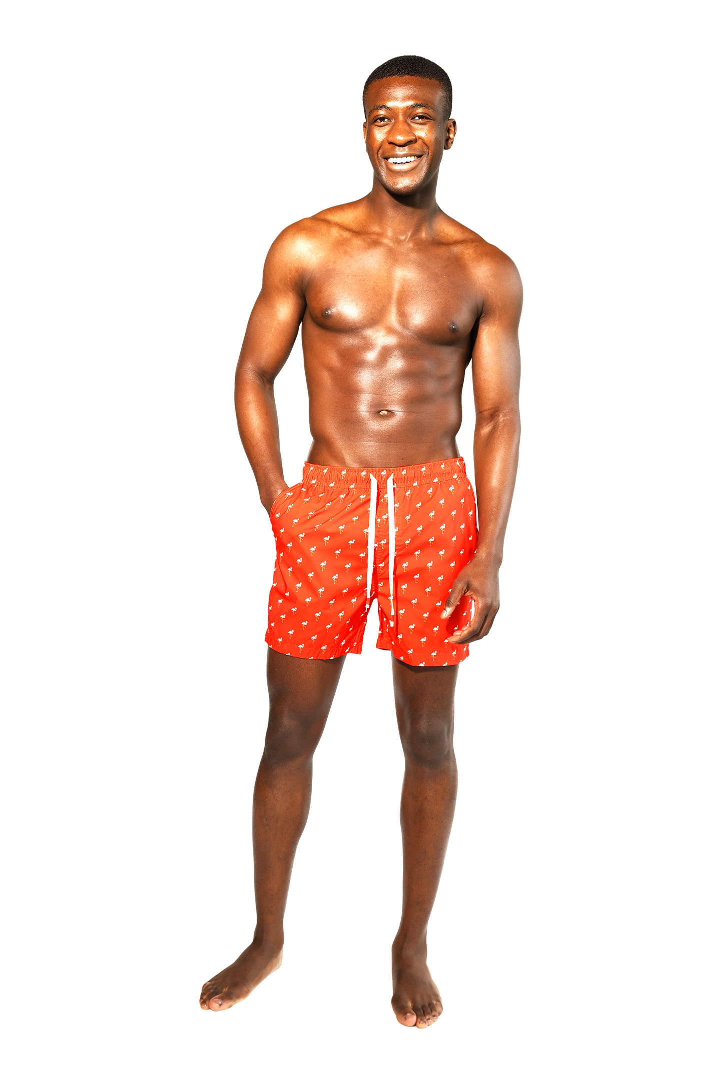 Recycled Polyester Flamingos Swim Short