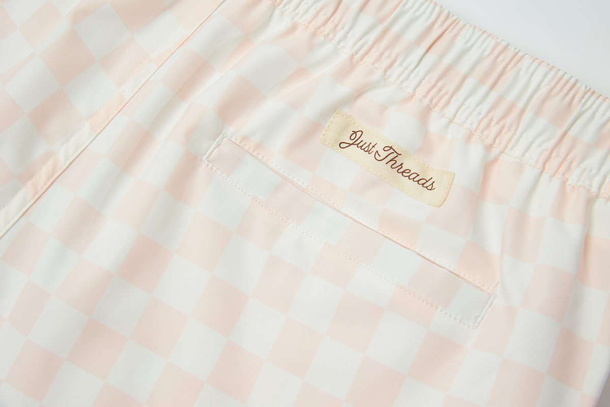 Recycled Poly Checked Out Swim Short